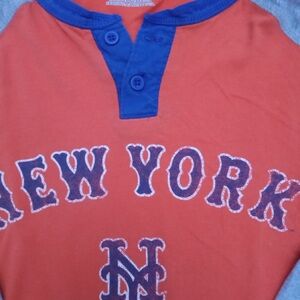 Majestic Orange and Blue Sweatshirt New York Graphic